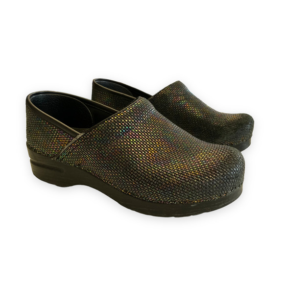 Dansko Shoes - Dansko Clogs Iridescent Rainbow Black Size 39